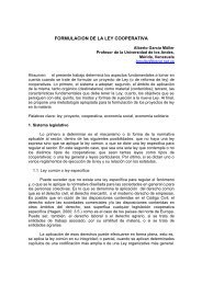 FORMULACION DE LA LEY COOPERATIVA - Futuros