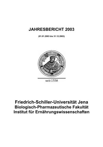 Jahresbericht 2003 - Apfel eV - Friedrich-Schiller-UniversitÃ¤t Jena