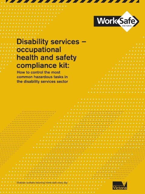 Disability services - occupational health and safety compliance kit