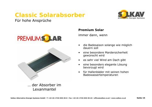 SOLKAV Alternative Energie Systeme GmbH ... - SOLPOOL