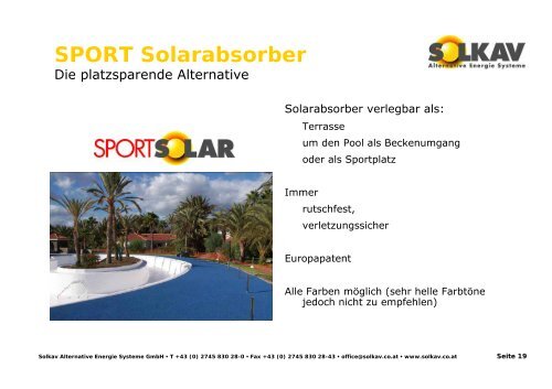 SOLKAV Alternative Energie Systeme GmbH ... - SOLPOOL