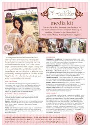 media kit - Your Hunter Valley Wedding Planner