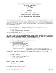 Parent Handbook for - Sunol Glen School
