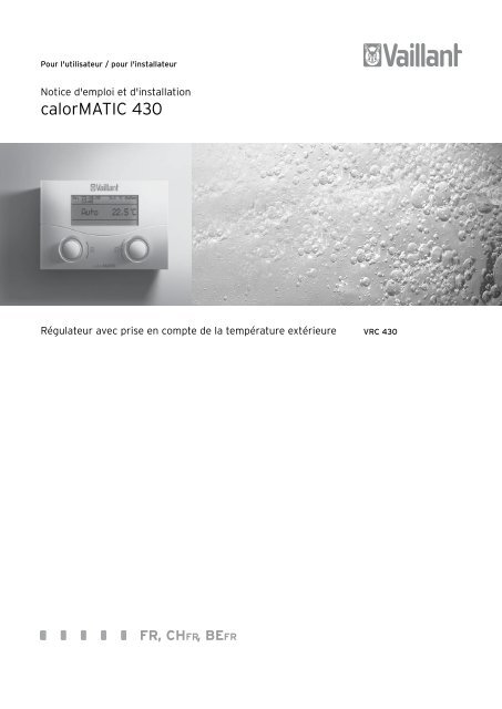 Installation calorMATIC VRC 430.pdf (0.93 MB) - Vaillant