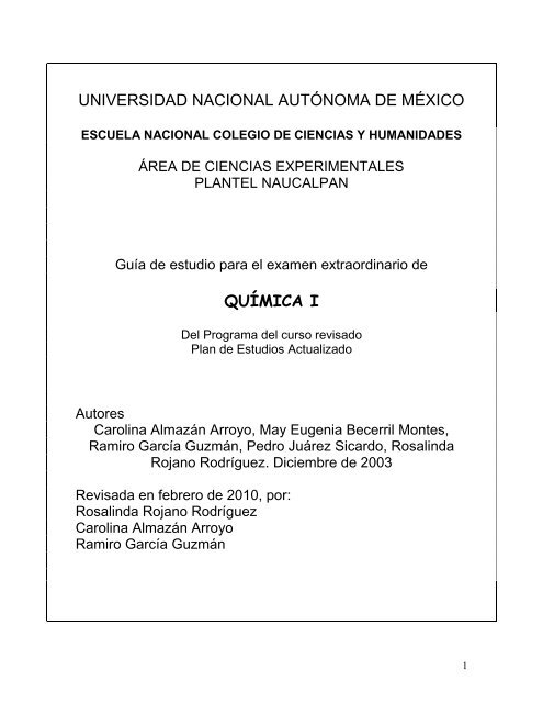 GuÃ­a De Examen Extraordinario Cch Naucalpan Universidad
