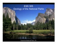 ESS 305 Geology of the National Parks - Earth and Space Sciences