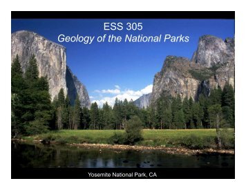 ESS 305 Geology of the National Parks - Earth and Space Sciences