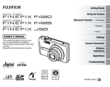 Finepix F480 / Finepix F485 / Finepix J50 OWNER'S MANUAL