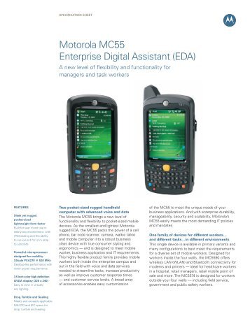 Motorola MC55 Enterprise Digital Assistant (EDA ... - Grupo Hasar