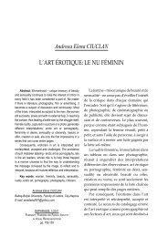 Andreea Elena CIUCLAN L'ART ÉROTIQUE: LE NU ... - Ekphrasis