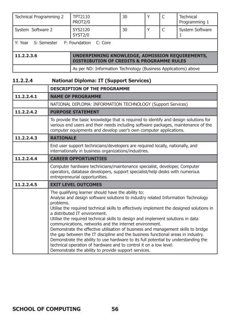 School of Computing prospectus 2012 - Walter Sisulu University