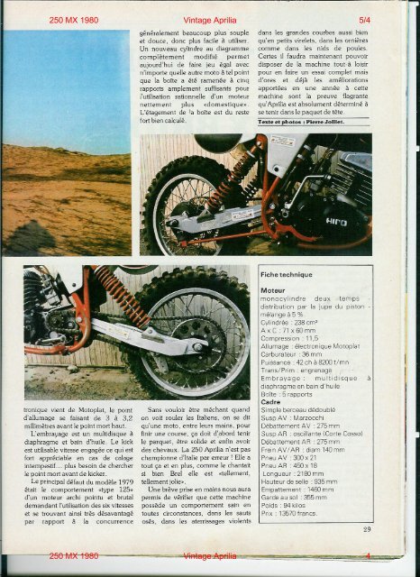 250 MX 1980 - Vintage Aprilia