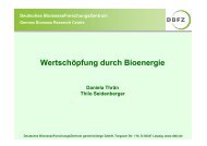 Wertschöpfung durch Bioenergie - Bioenergie-Regionen