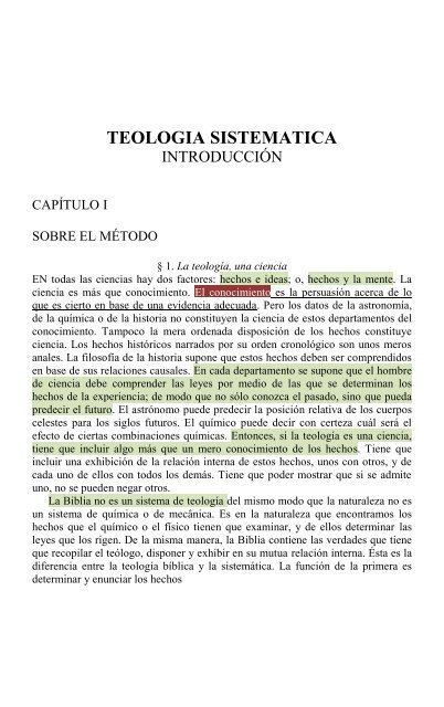 TeologÃ­a SistemÃ¡tica - Hodge - Cimiento Estable