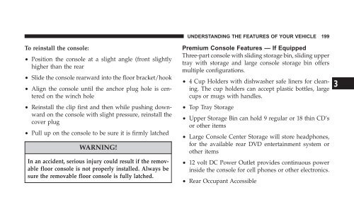 2008 RT Caravan Owner Manual