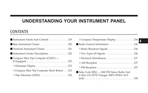 2008 RT Caravan Owner Manual