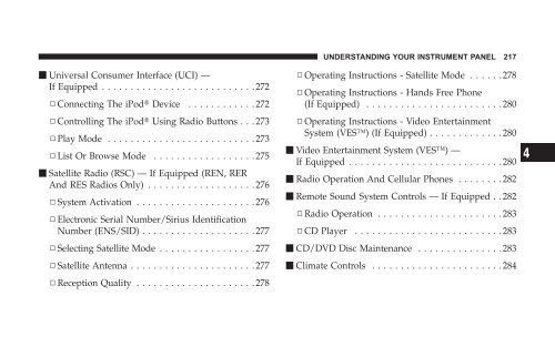 2008 RT Caravan Owner Manual