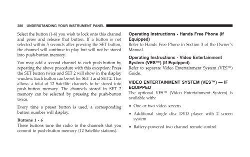 2008 RT Caravan Owner Manual