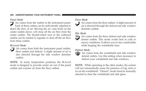 2008 RT Caravan Owner Manual