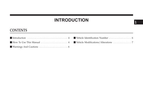 2008 RT Caravan Owner Manual