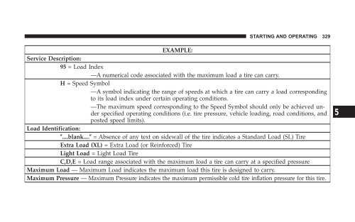 2008 RT Caravan Owner Manual