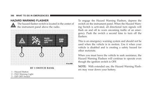 2008 RT Caravan Owner Manual