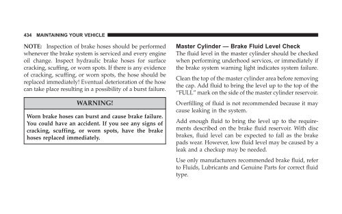 2008 RT Caravan Owner Manual