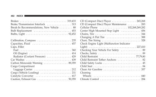 2008 RT Caravan Owner Manual