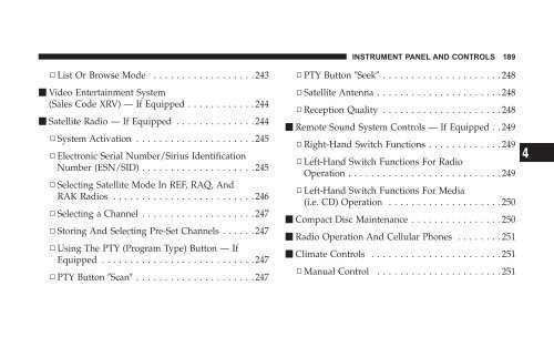 2008 HB Dodge Durango Owner Manual