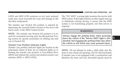 2008 HB Dodge Durango Owner Manual