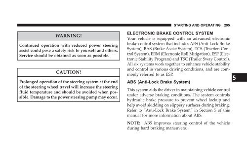 2008 HB Dodge Durango Owner Manual