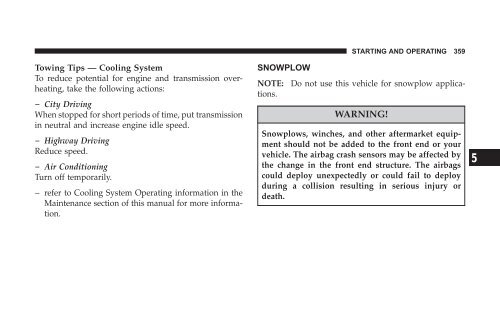 2008 HB Dodge Durango Owner Manual