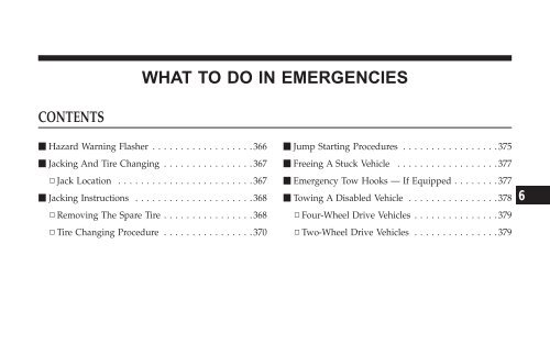 2008 HB Dodge Durango Owner Manual