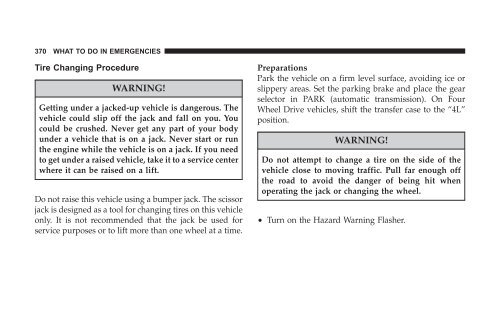 2008 HB Dodge Durango Owner Manual