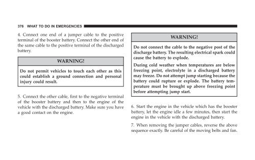 2008 HB Dodge Durango Owner Manual