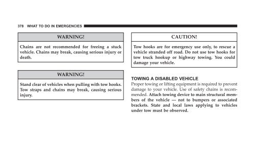 2008 HB Dodge Durango Owner Manual