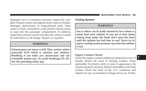 2008 HB Dodge Durango Owner Manual