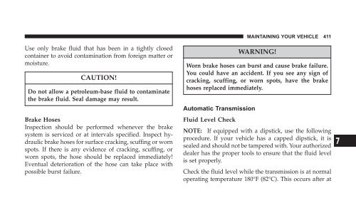 2008 HB Dodge Durango Owner Manual