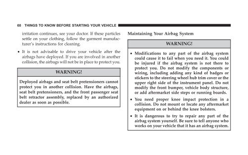 2008 HB Dodge Durango Owner Manual