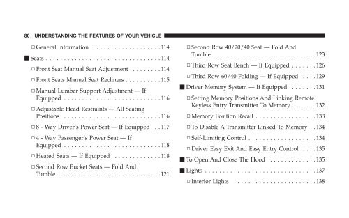 2008 HB Dodge Durango Owner Manual