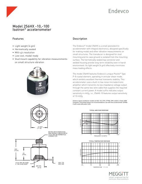 Model 256HX -10,-100 Isotron® accelerometer - Endevco