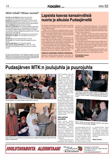 Pudasjarvilehti-52-2.. - PudasjÃ¤rvi-lehti ja VKK-Media Oy