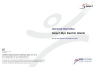 Select Myo Electric Hand Brochure - R S L Steeper
