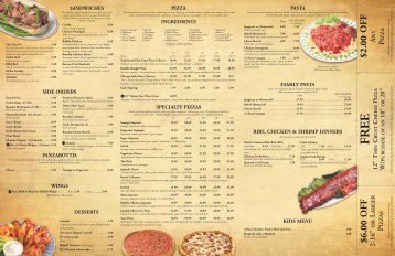 Menu - PDF - Rosati's Pizza