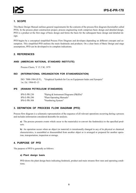 engineering standard for process flow diagram