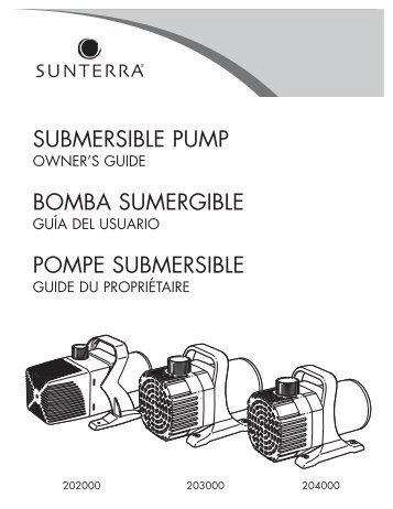 SUBMERSIBLE PUMP BOMBA SUMERGIBLE POMPE - SUNTERRA