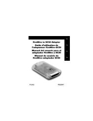 Firewire to SCSI Adapter Guide d'utilisation de l'adaptateur Firewire ...