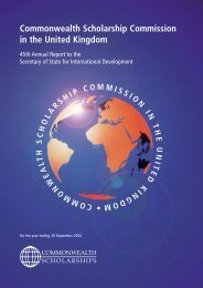 45th Annual Report (2003-2004) - Commonwealth Scholarship ...