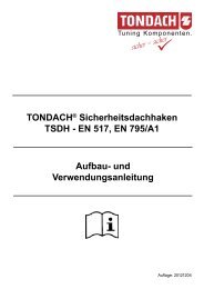 TONDACH ® Sicherheitsdachhaken - Tondach Gleinstätten AG