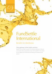 FundSettle International - Benefits for distributors - Euroclear